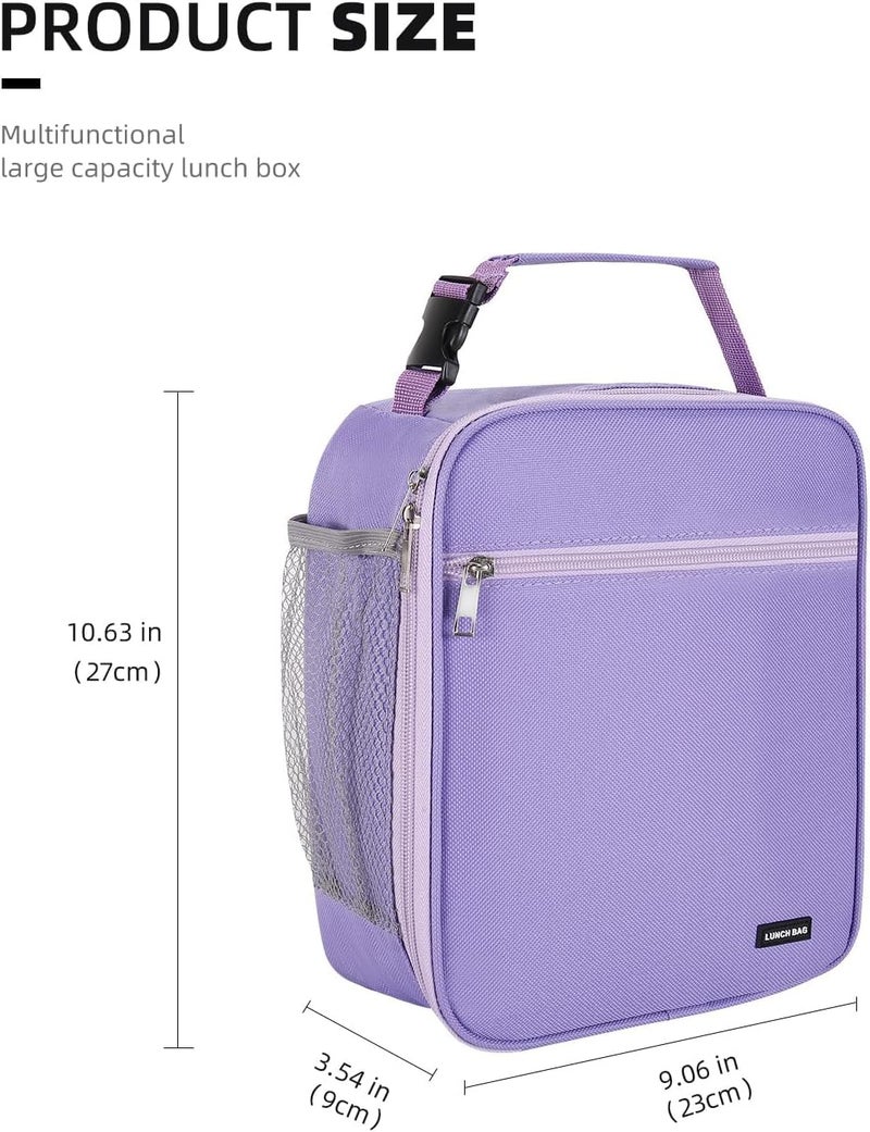 Lovoeo Lunch box Lunch bag for men women Insulated Lunchbox Lunch bags for Work Picnic Travel (Purple) - Image 2